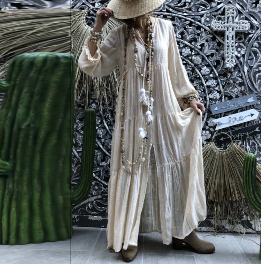Robe Neo long Petra Sand Boho Maxi Sundress